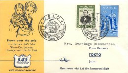 Norway København.-Tokio Via Nordpolen - Storia Postale