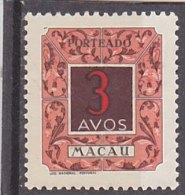 PORTUGAL   Macao  Taxe   Y.T.  N° 58   NEUF*   Sans Gomme - Strafport