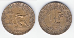 **** MONACO - 1 FRANC 1924 LOUIS II **** EN ACHAT IMMEDIAT !!! - 1922-1949 Louis II.