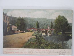 CHAUDFONTAINE . LE PONT DU CHEMIN DE FER.  DOS 1900 - Chaudfontaine