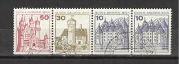 Berlin (West) Mi. W 64 + 532 D Zd Gest. Bauten Schloss Glücksburg Neuschwanstein Burg Ludwigstein - Zusammendrucke