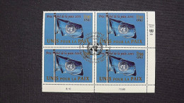 UNO-Genf 432 Oo/ESST, Eckrandviererblock ´D´, Verleihung Des Friedensnobelpreises 2001 An Die Vereinten Nationen (UNO) - Used Stamps