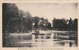 MONTRICHARD  LOIR ET CHER    CPA   LE PARC  - LA PLAGE . - Montrichard