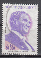 Turkeij 1994 Mi Nr 3031 President  Kemal Atatürk - Usados