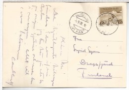 NORUEGA 1938 TP CPN MAT EXPOSICION VI KAN - Storia Postale