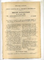 - POIGNEE HYGIENIQUE POUR PORTE-JOURNEAUX . BREVET D´INVENTION DE 1902 . - Altri & Non Classificati