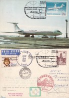 AVIATION CIVILE : FLIGHT AROUND THE EARTH - AVION : ILYUSHIN IL-62 AIRCRAFT - 1981 - TAROM - ROUMANIE / ROMANIA (t-616) - Covers & Documents
