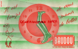 33 - COUTRAS - BUVARD BOTTES BAUDOU - PUBLICITE LAGARDE - Shoes
