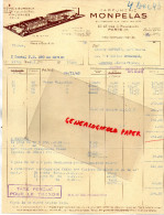 75 - PARIS - BELLE FACTURE PARFUMERIE MONPELAS- PARFUM- 45 RUE D' HAUTEVILLE - 1943 - Drogisterij & Parfum