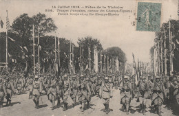 PARIS  8 è  ARRONDISSEMENT  CHAMPS ELYSEES  CPA  DEFILE DES TROUPES FRANCAISES  14 JUILLET 1919 - Paris (08)