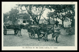SÃO TOMÉ E PRÍNCIPE - COSTUMES - Os Electricos Do Sr. Cunha Lisboa (Ed.J. Teixeira Barbosa) Carte Postale - Santo Tomé Y Príncipe