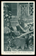 SÃO TOMÉ E PRÍNCIPE - COSTUMES-Seviçal Panguella Afiar Um Machim ( Ed. José T. Barboza) Carte Postale - Santo Tomé Y Príncipe