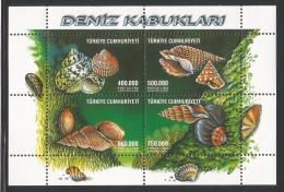 TURKEY 2002 (**) - Seashells, Mi. 49. - Blocs-feuillets