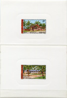 WALLIS ET FUTUNA EPREUVES DE LUXE DES N°203/207 BATIMENTS ET MONUMENTS DE WALLIS ET FUTUNA - Imperforates, Proofs & Errors