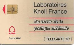 CARTE°-PUCE-PRIVEE-PUBLIC-50U-EN555-SO3-12/92-KNOLL FRANCE-R°Mat-UTILISE-TBE - 50 Eenheden