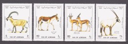 Jordan 1991 Jordanien Mi 1455-1458 Threatened Animals / Bedrohte Tiere **/MNH - Zonder Classificatie