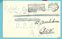 Brief Met Stempel BRUXELLES Op 11/04/1950 Naar "Soldaat" Met Stempel POSTES-POSTERIJEN / B.P.S. 9  + 17 !!! - Marcas De La Armada
