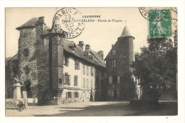 Cp, 15, Salers, Maison De Flogeac, Voyagée 1915 - Sonstige & Ohne Zuordnung
