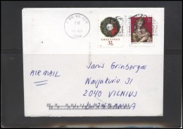 USA 081 Cover Air Mail Postal History Christmas - Marcophilie