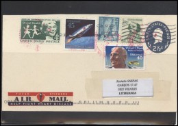 USA 099 Cover Air Mail Postal History Personalities Space Exploration Dental Health - Marcophilie