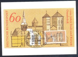Germany Deutschland Maximum Card 1980: Church Kirche Bistum Osnabrück Rathaus; Dom St. Peter; BürgerKirche St, Marien - Abdijen En Kloosters