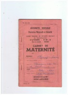 SECURITE SOCIALE  CARNET DE MATERNITE à  BOUSIGNIES SUR ROC  (NORD) - Décrets & Lois