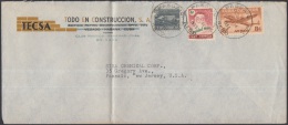 1955-H-36 (LG155) CUBA 1955. NAVIDADES. 4c. SOBRE ILUSTRADO A US. SELLOS CANCELADOS EN US. - Cartas & Documentos