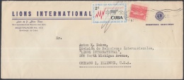 1960-H-35 (LG144) CUBA 1960. PAISES SUBDESARROLLADOS. 2c. 1961. SOBRE  DEL CLUB DE LEONES DE SANTIAGO DE CUBA A US. - Brieven En Documenten