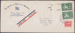 1960-H-37 (LG148) CUBA 1960. AVES AUTOCTONAS. 12c. SOBRE  DE LA IGLESIA DE DIOS DE LA PROFESIA A US. - Cartas & Documentos