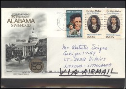 USA 110 Cover Air Mail Postal History Alabama Statehood Personalities Women - Marcofilia
