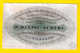 Ca1850 MAGASIN CALICOTS SHIRTINGS DELISE SCRIBE BRUXELLES PORSELEINKAART CARTE PORCELAINE Porceleinkaart Mode P257 - Kleding & Textiel