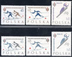 POLOGNE 1962 - ** - YT 1157 1162 - Sports Ski Polska 3-5 - Skiing