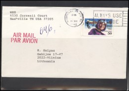 USA 128 Cover Air Mail Postal History Personalities Women Pilot Aviation - Marcophilie