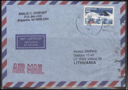 USA 134 Cover Air Mail Postal History Antarctic Treaty - Marcofilia