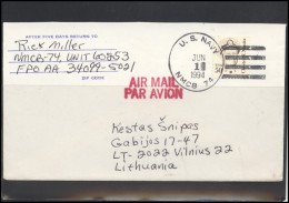 USA 140 Cover Air Mail Postal History Personalities Chester W. Nimitz US Navy - Marcofilia