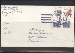 USA 141 Cover Air Mail Postal History Old Transport Cars - Marcophilie