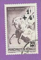 MONACO TIMBRE POSTE AERIENNE N° 10 OBLITERE - Poste Aérienne