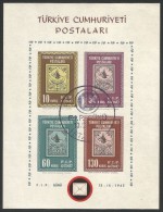 TURKEY 1963 (**) - Mi. 1884-87 (BL-10) O, FIP International Philately Day [Cancelled With First Day Postmark] - Blocs-feuillets