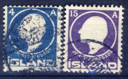 ##K2477. Iceland 1911. Michel 65 + 67. Used. - Gebraucht