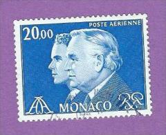 MONACO TIMBRE POSTE AERIENNE N° 103 OBLITERE PRINCE RAINIER III ET ALBERT - Poste Aérienne