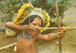 CT--N--1154--  MENINO JURUNA FLECHANDO - RESERVA INDIGENA DO XINGU - Amérique