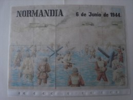 Banknotes - Spain Espana - Franco Regency - Cupon De Racionamento - Normandia 6 De Junio 1944 - Ww2 World War (2 Scans) - Otros & Sin Clasificación