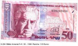 6armen-41. Billete Armenia. P-41. 50 ... 1998 - Armenië