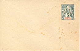 French Congo Postal Stationery Cover 5 Cent. - Unused Stamps