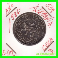 ALEMANIA REPÚBLICA FEDERAL – BRD  5 DM  CONMEMORATIVA C0PPER NICKEL   (AÑO 1986) CECA -D - 5 Marcos