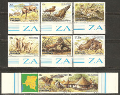 Zaire 1984 Mi# 838-845 ** MNH - Incl. Strip Of 3 - Garamba Park - Nuovi