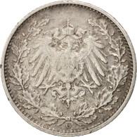 Monnaie, GERMANY - EMPIRE, 1/2 Mark, 1916, Karlsruhe, TTB, Argent, KM:17 - 1/2 Mark