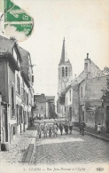 Stains - Rue Jean-Durand Et L'Eglise - Belle Animation - Carte E.L.D. N°3 - Stains