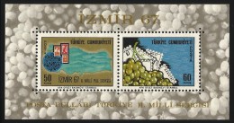 TURKEY 1967 (**) - Mi. 2067-68 (BL-13), "IZMIR 67" National Stamp Exhibition - Blocchi & Foglietti