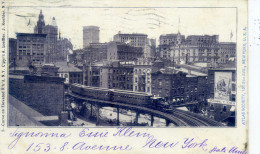 NEW YORK. Elevated Railroad. Posted For SUISSE 1903. - Transport